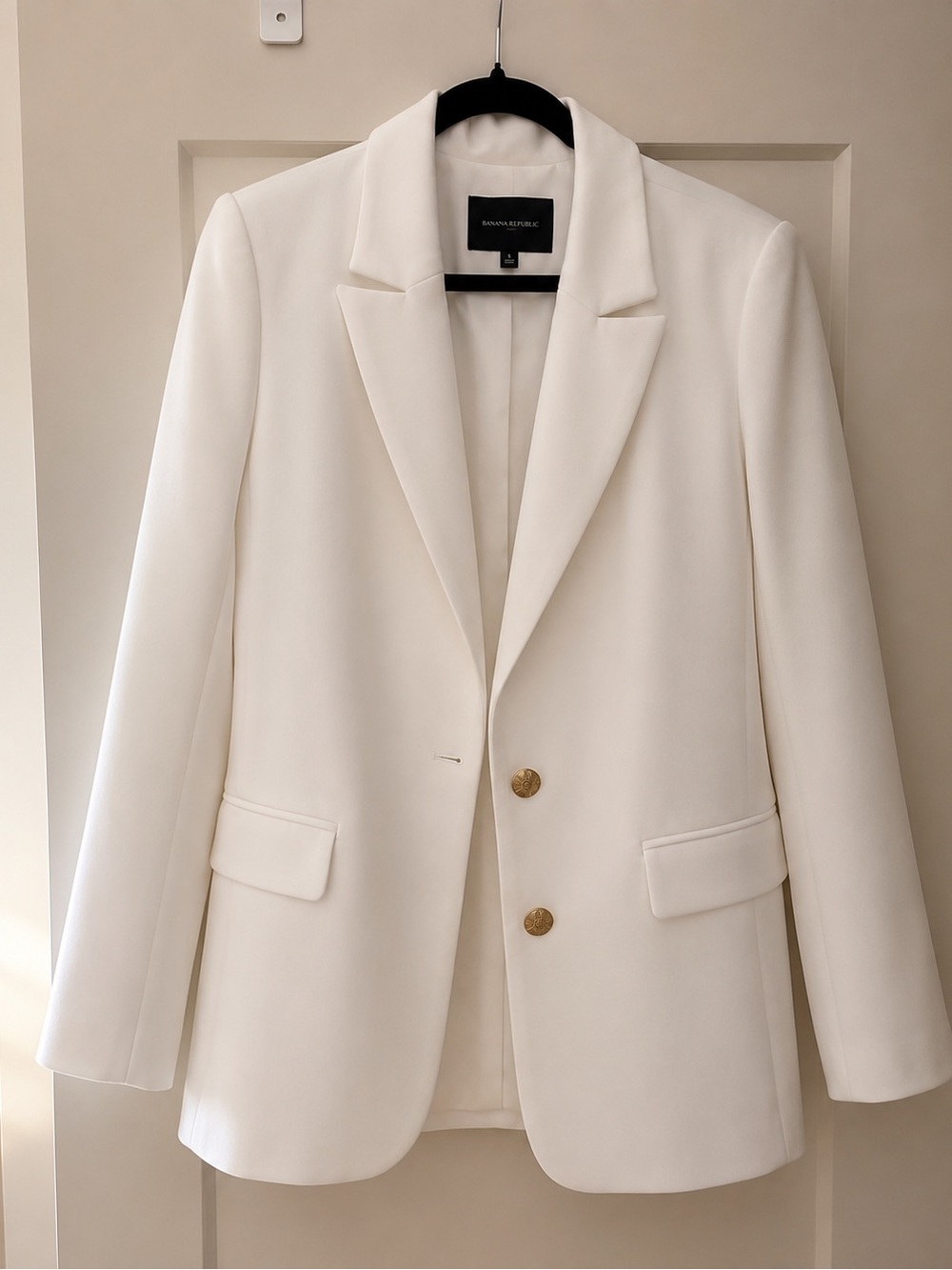 Banana Republic White Tailored Blazer